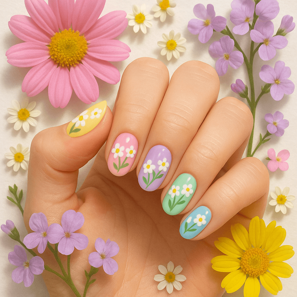 Spring nails, for social media